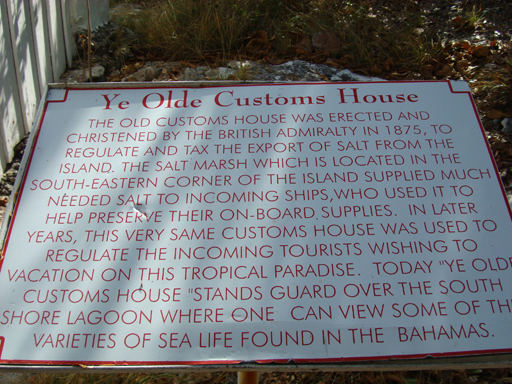 sign for customs house
